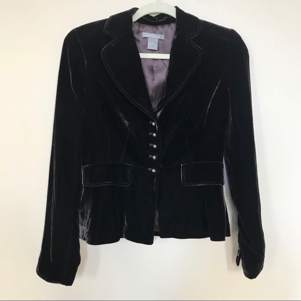 Ann Taylor Purple Suede Blazer - Size 0
